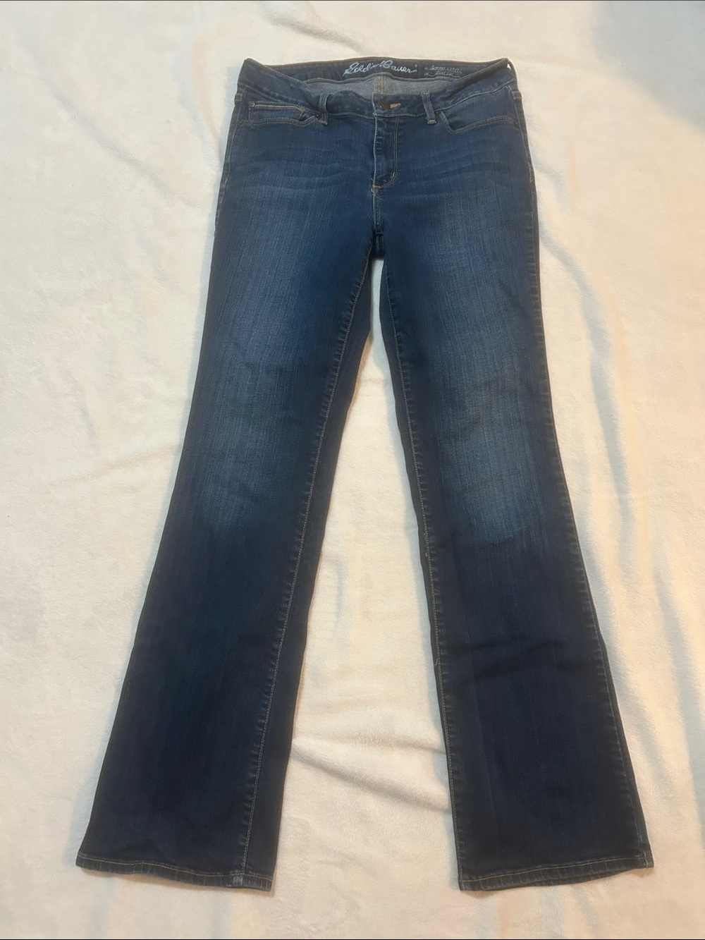 Eddie Bauer Women's Jeans Slightly Curvy Bootcut Dark Wash Size 6